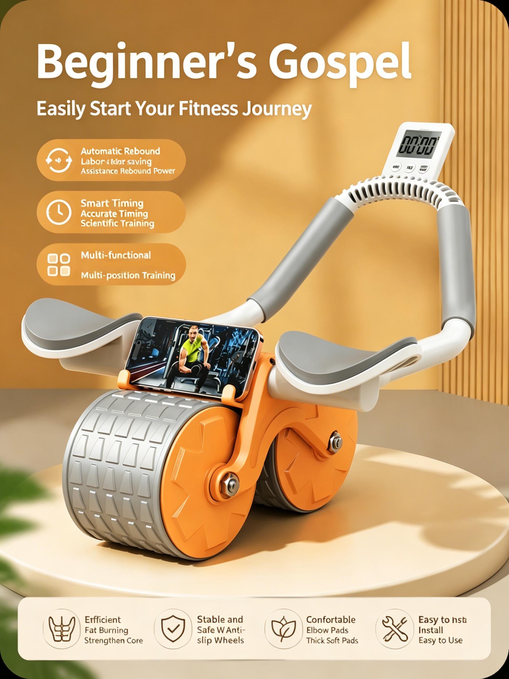 Ab Roller Wheel With Elbow Support - عجلة تمارين البطن مع دعم للكوع